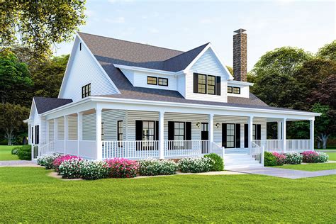 home plans with large front porch